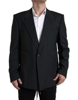 Dolce &amp; Gabbana Blazer SICILIA à rayures noires et à simple boutonnage