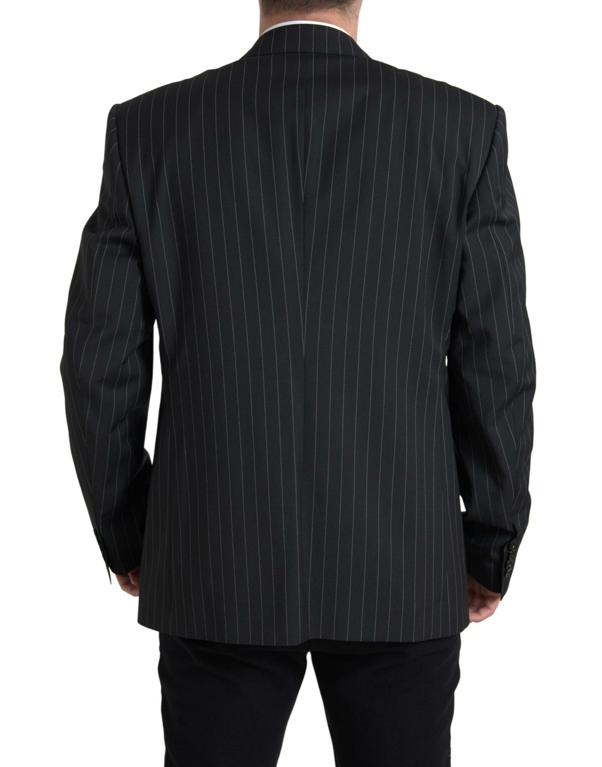 Dolce &amp; Gabbana Blazer SICILIA à rayures noires et à simple boutonnage