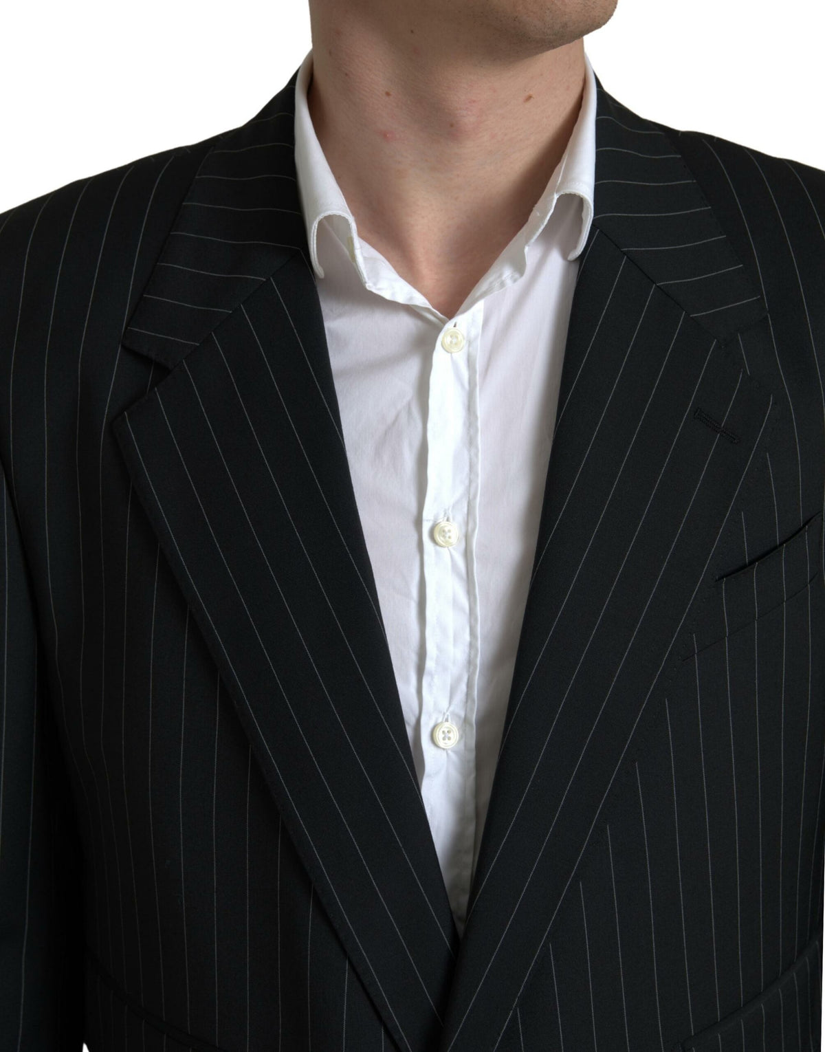 Dolce &amp; Gabbana Blazer SICILIA à rayures noires et à simple boutonnage