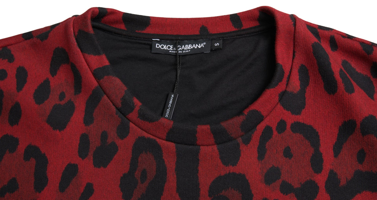 Débardeur en coton à imprimé léopard rouge de Dolce &amp; Gabbana
