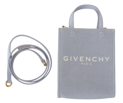 Mini sac bandoulière vertical Cloud en toile enduite bleue Givenchy