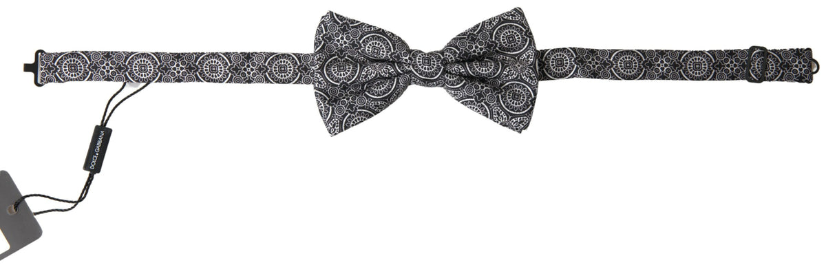 Nœud papillon ajustable Dolce &amp; Gabbana à motif noir et blanc