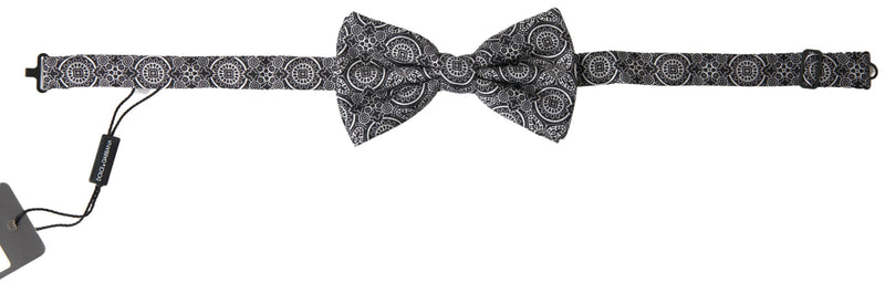 Nœud papillon ajustable Dolce &amp; Gabbana à motif noir et blanc