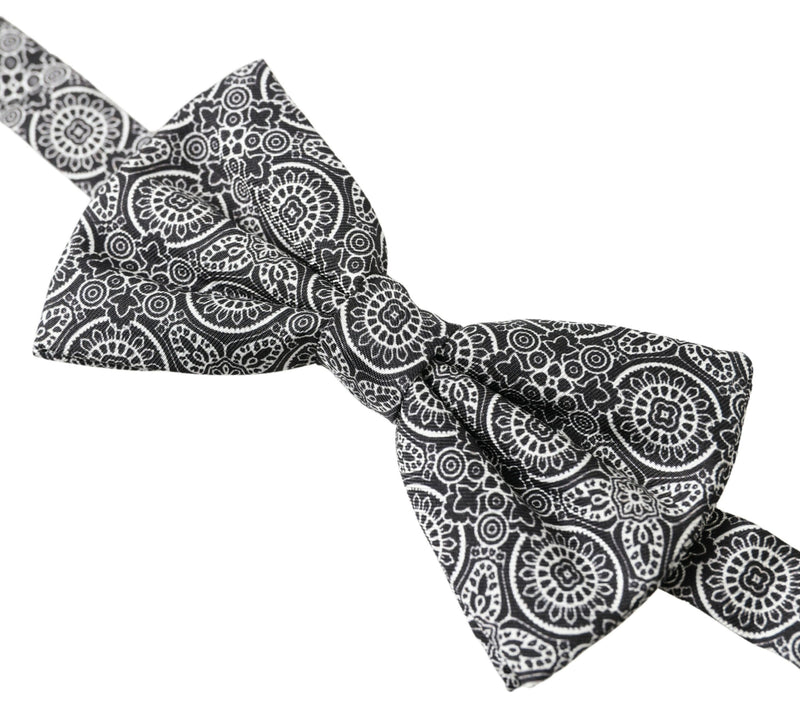 Nœud papillon ajustable Dolce &amp; Gabbana à motif noir et blanc