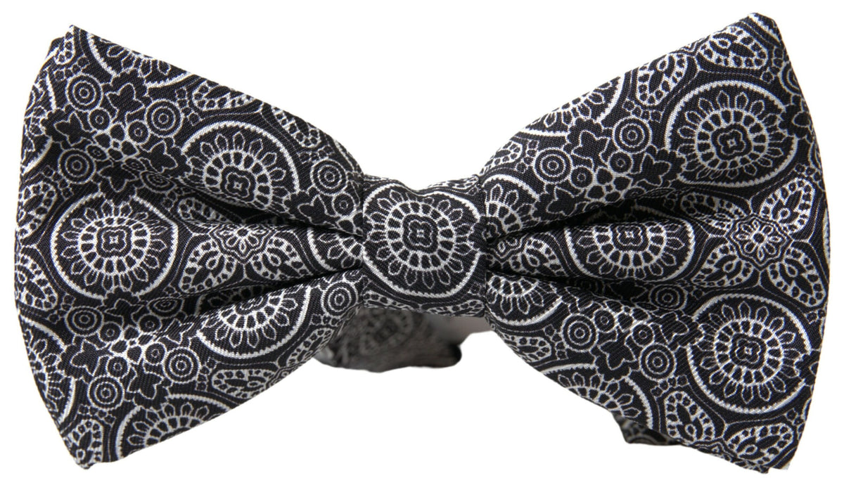 Nœud papillon ajustable Dolce &amp; Gabbana à motif noir et blanc
