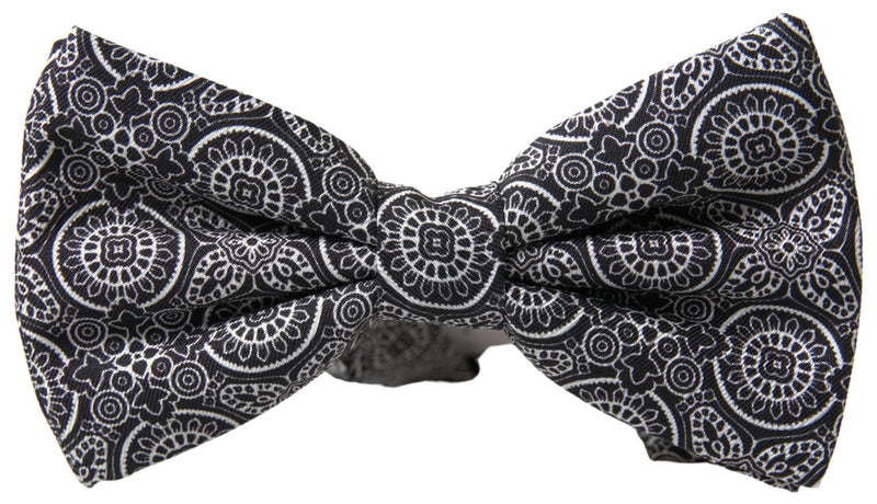 Nœud papillon ajustable Dolce &amp; Gabbana à motif noir et blanc