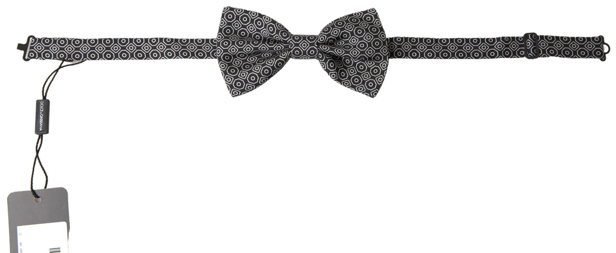 Nœud papillon ajustable Dolce &amp; Gabbana à motif noir et blanc