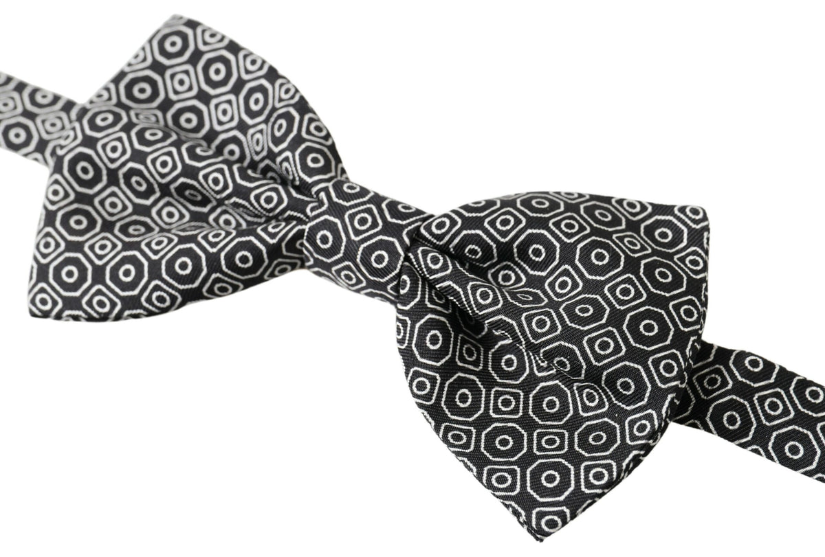 Nœud papillon ajustable Dolce &amp; Gabbana à motif noir et blanc
