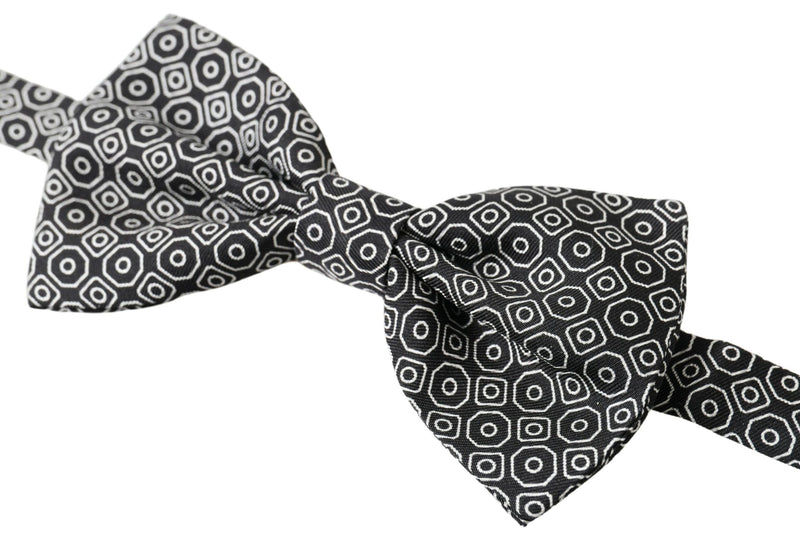 Nœud papillon ajustable Dolce &amp; Gabbana à motif noir et blanc