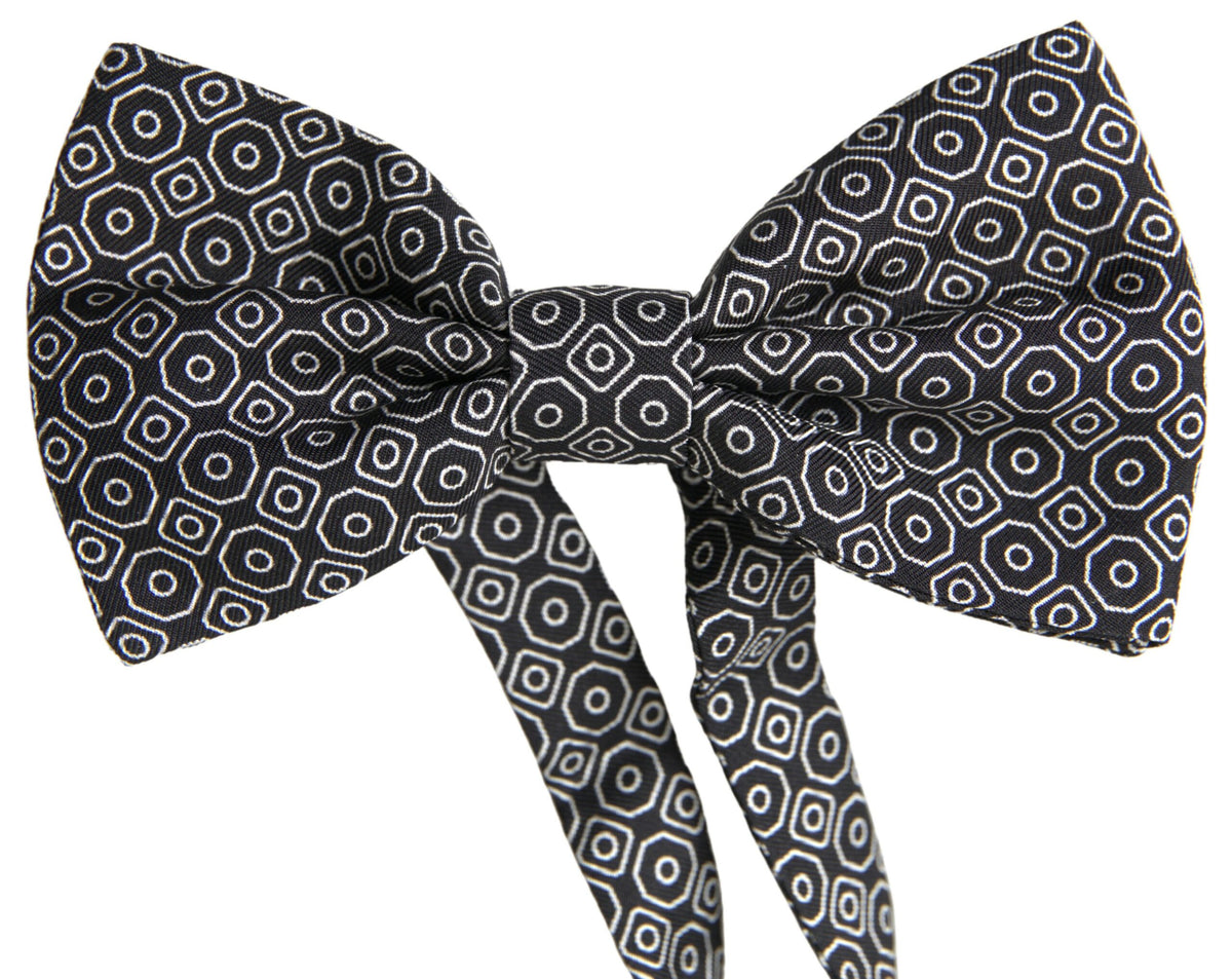 Nœud papillon ajustable Dolce &amp; Gabbana à motif noir et blanc