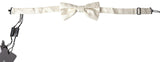 Nœud papillon ajustable Dolce &amp; Gabbana ivoire à motif fantaisie