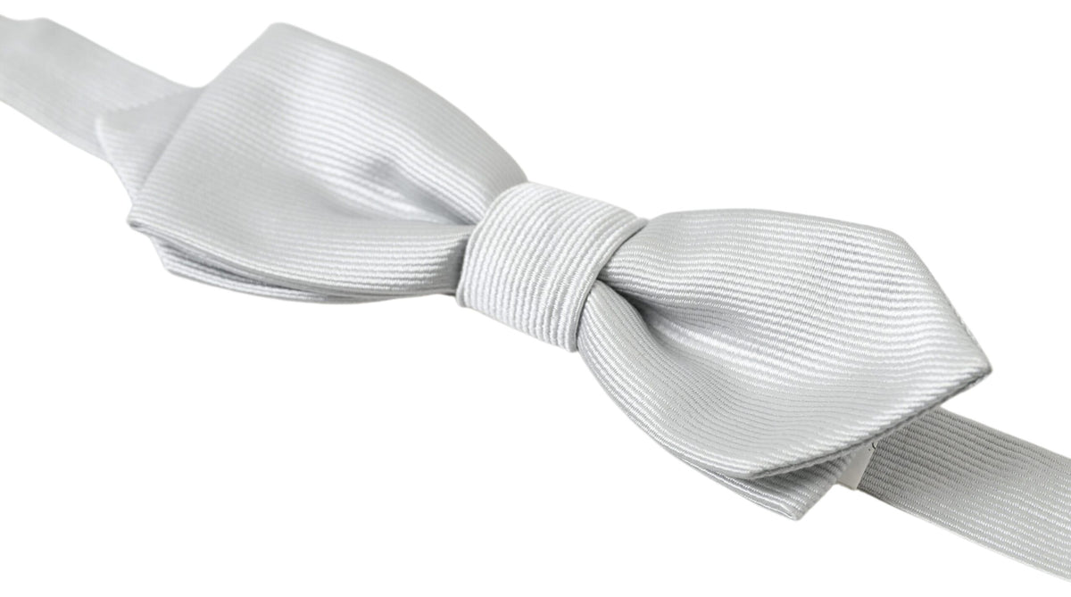 Nœud papillon ajustable en soie grise Dolce &amp; Gabbana pour homme