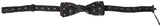 Nœud papillon ajustable en soie noire à motifs Dolce &amp; Gabbana pour homme