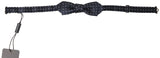 Nœud papillon ajustable en soie à pois bleus Dolce &amp; Gabbana pour homme