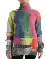 Dolce & Gabbana Pull Turtleneck Multicolore en Mohair