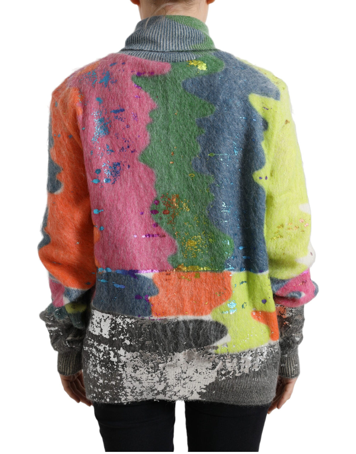 Dolce & Gabbana Pull Turtleneck Multicolore en Mohair