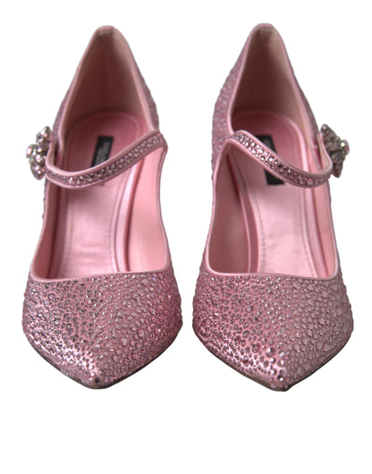 Dolce & Gabbana Roze Pumps met Strass en Kristallen Hakken