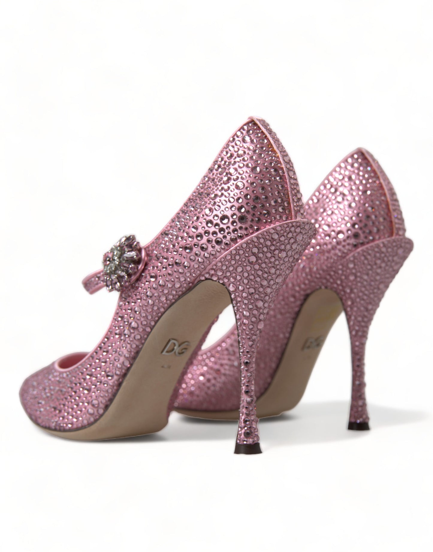 Dolce & Gabbana Roze Pumps met Strass en Kristallen Hakken