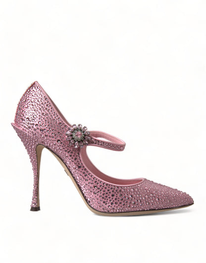 Dolce & Gabbana Roze Pumps met Strass en Kristallen Hakken