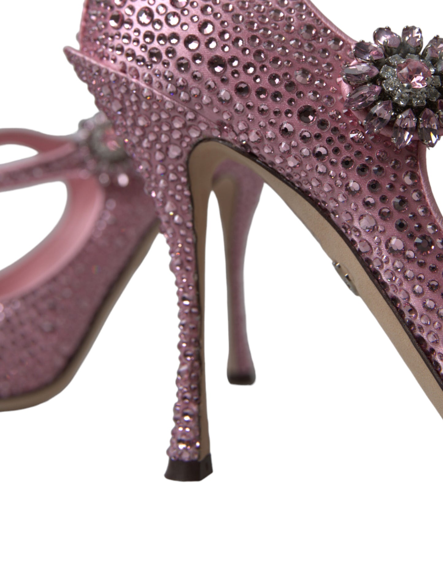 Dolce & Gabbana Roze Pumps met Strass en Kristallen Hakken