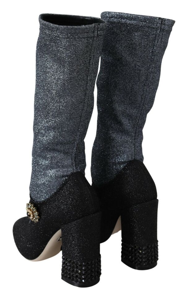 Escarpins Mary Jane à cristaux noirs Dolce &amp; Gabbana