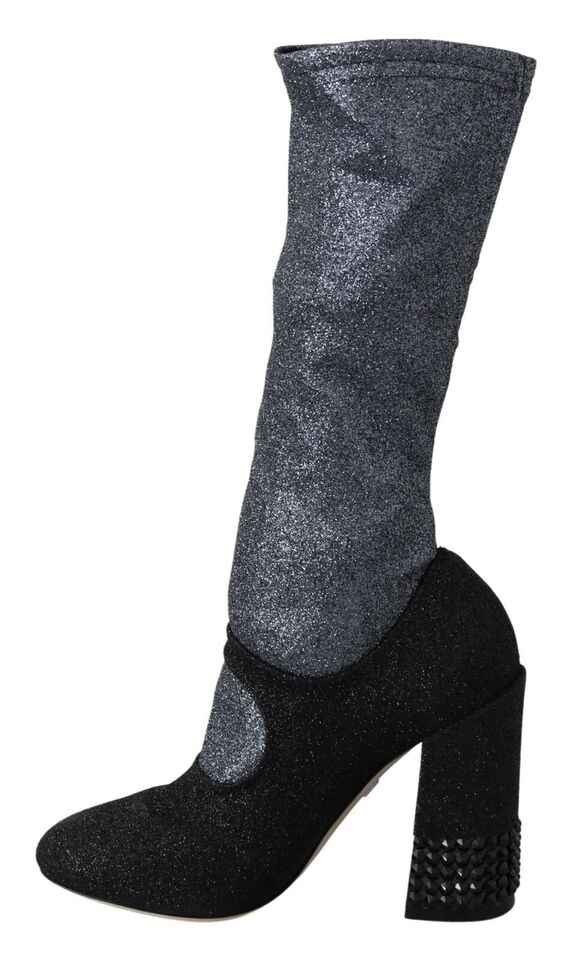 Escarpins Mary Jane à cristaux noirs Dolce &amp; Gabbana
