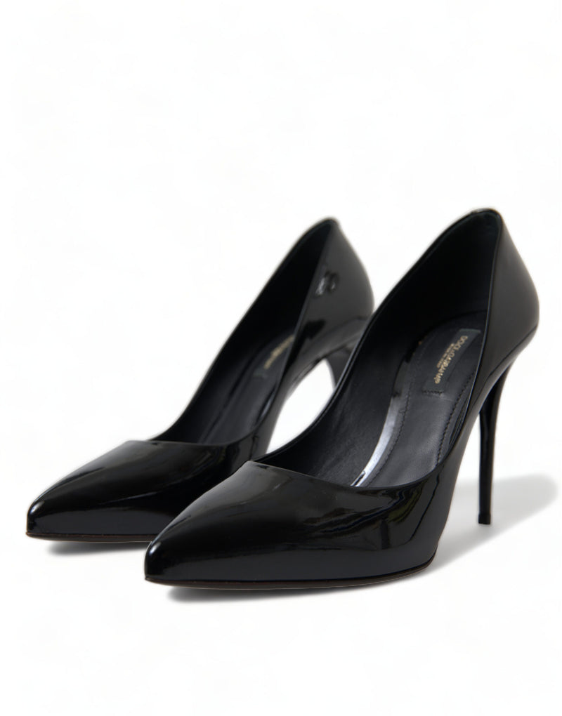 Dolce & Gabbana Black Patent Leather Heels Pumps - Stiletto