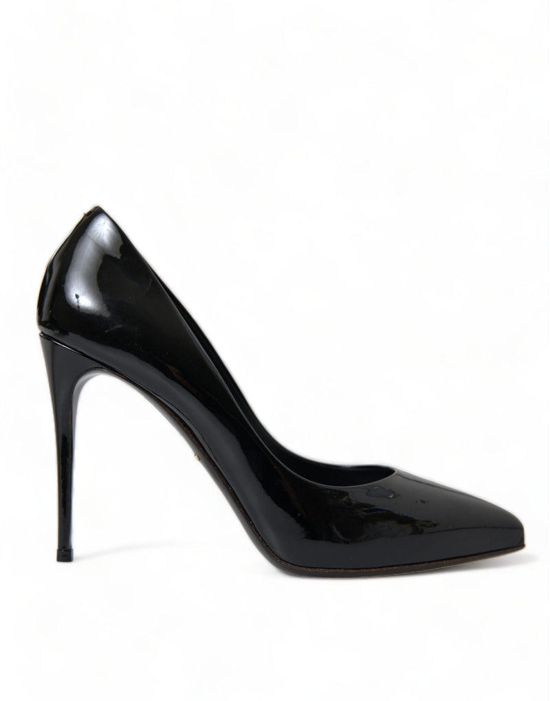 Dolce & Gabbana Black Patent Leather Heels Pumps - Stiletto