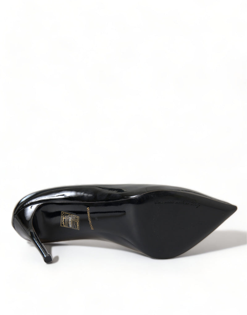 Dolce & Gabbana Black Patent Leather Heels Pumps - Stiletto