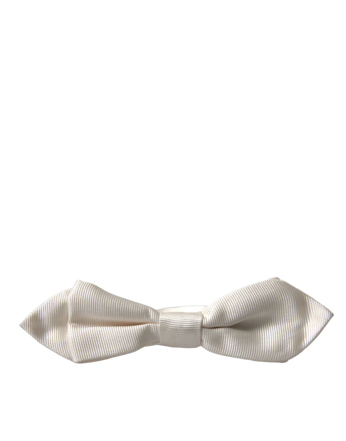 Nœud papillon fin ajustable en soie blanche Dolce &amp; Gabbana