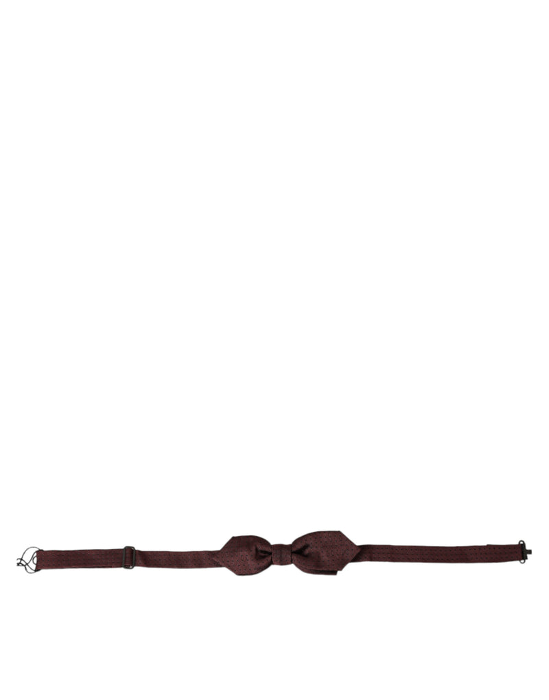 Nœud papillon fin ajustable en soie rouge bordeaux Dolce &amp; Gabbana