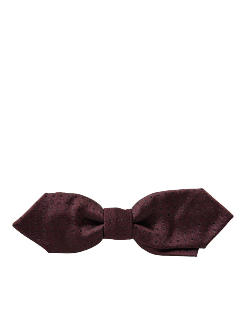 Nœud papillon fin ajustable en soie rouge bordeaux Dolce &amp; Gabbana