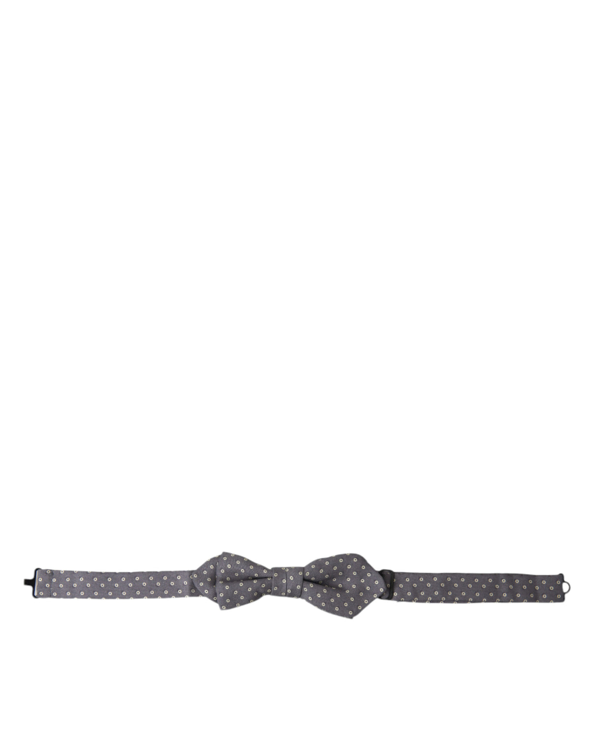 Nœud papillon ajustable en soie à pois gris Dolce &amp; Gabbana