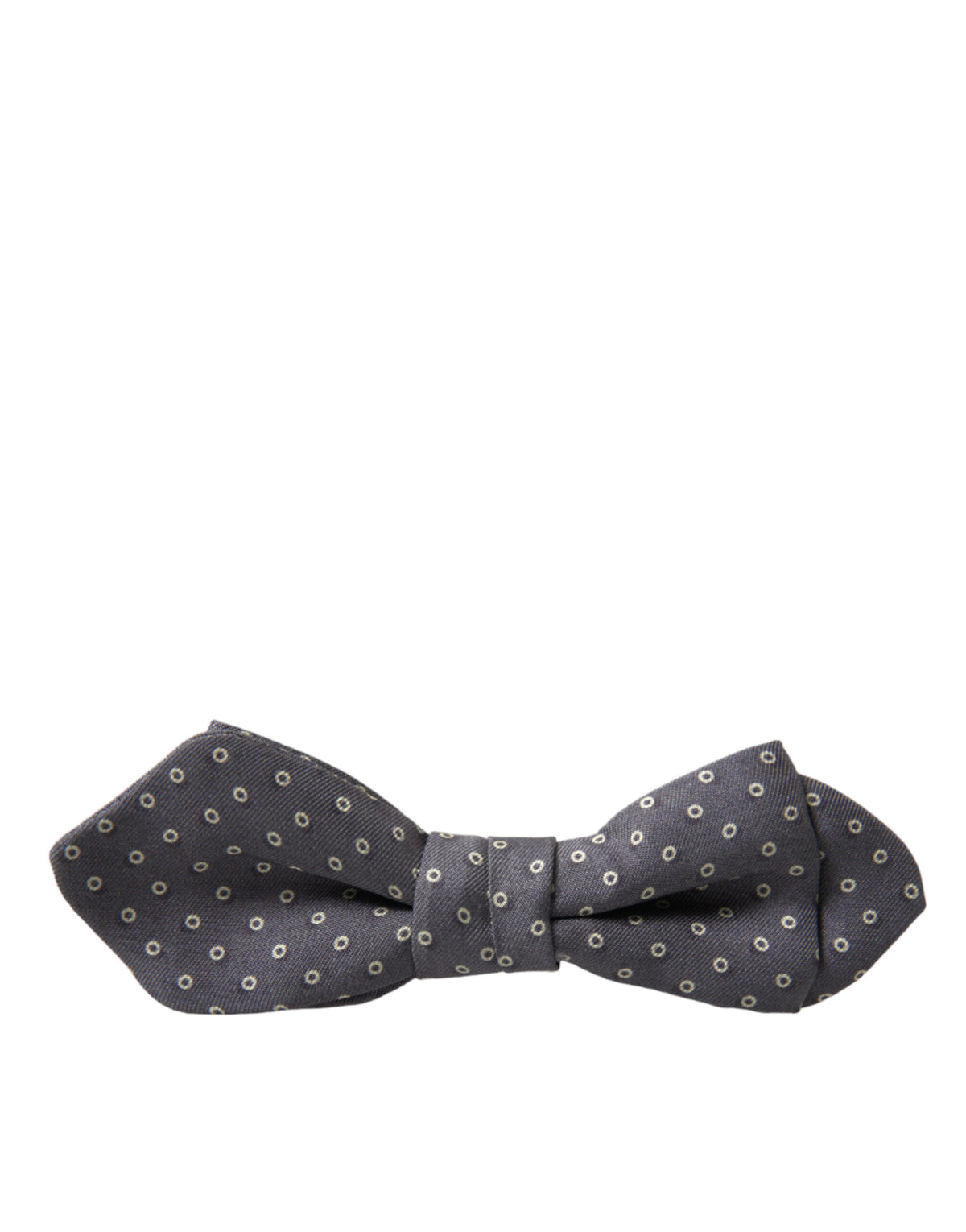 Nœud papillon ajustable en soie à pois gris Dolce &amp; Gabbana