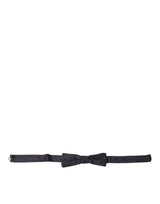 Nœud papillon ajustable en soie à pois bleus Dolce &amp; Gabbana pour homme
