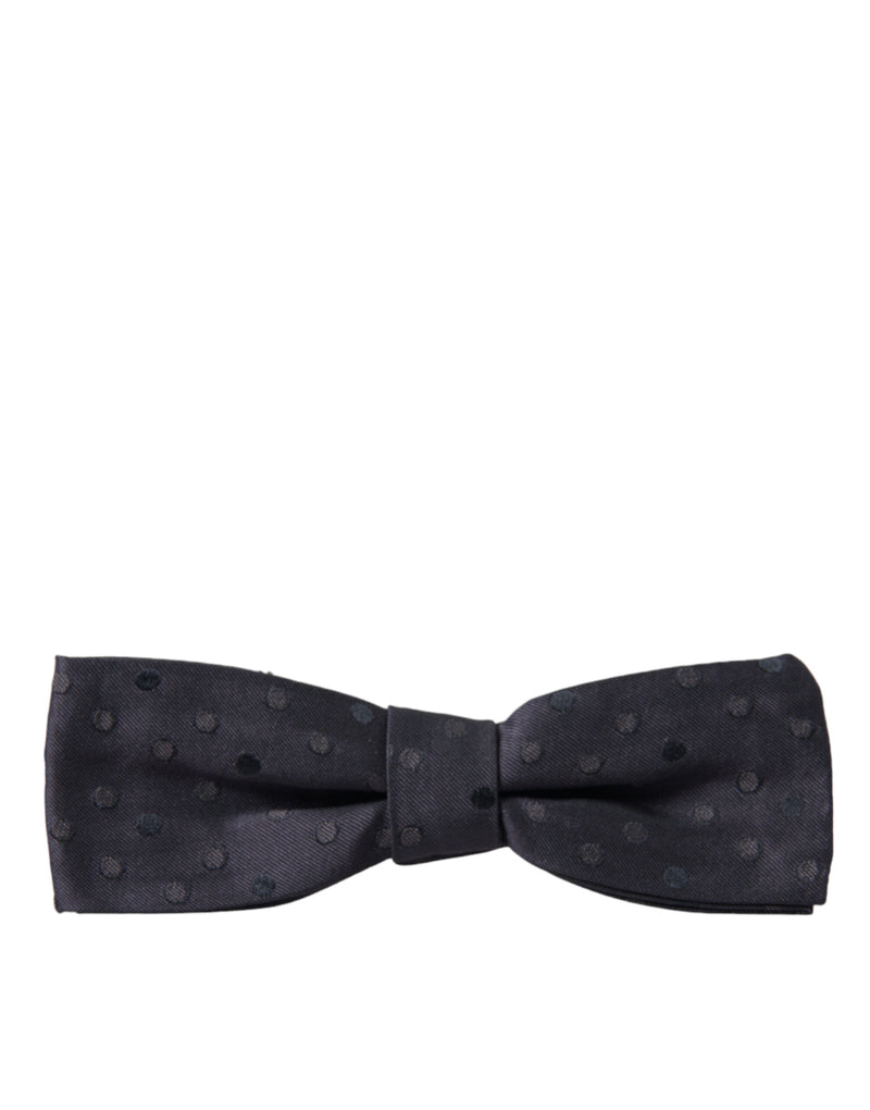 Dolce &amp; Gabbana Blauwe Zijden Vlinderdas met Verstelbare Hals en Polka Dot voor Heren
