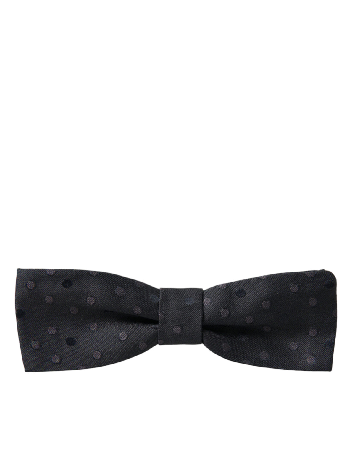 Nœud papillon ajustable en soie à pois gris Dolce &amp; Gabbana pour homme