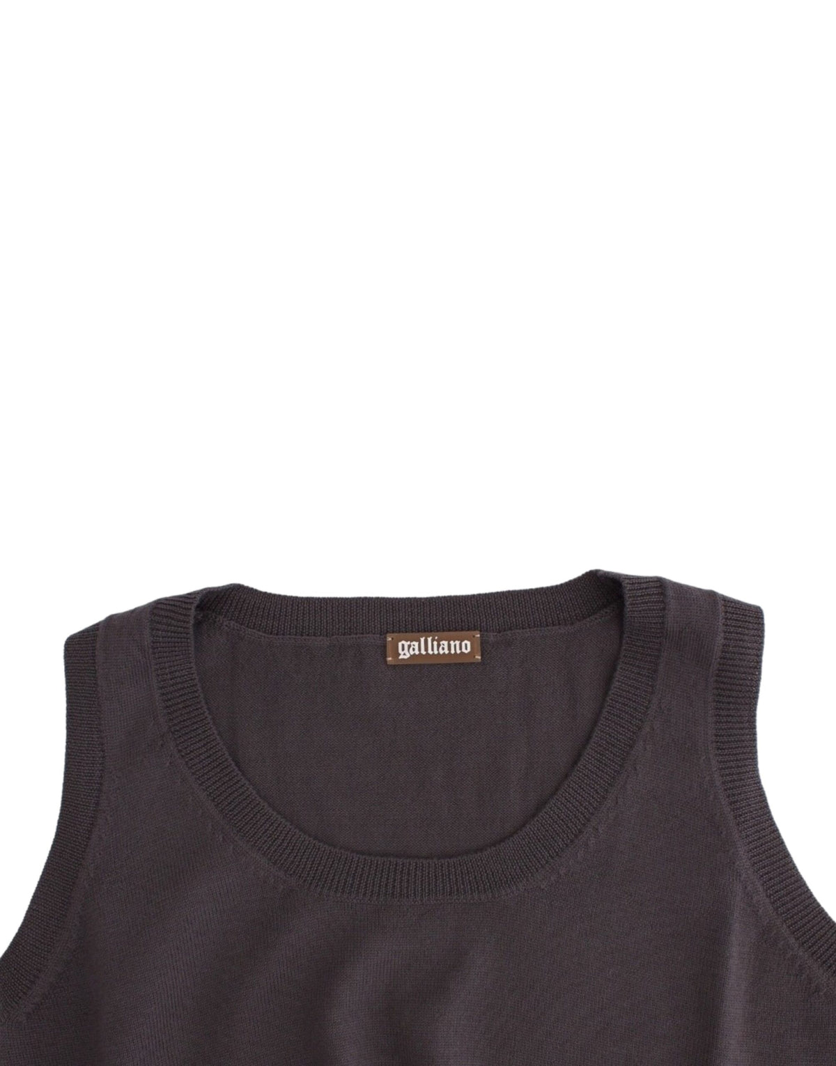 Débardeur en tricot brun de John Galliano