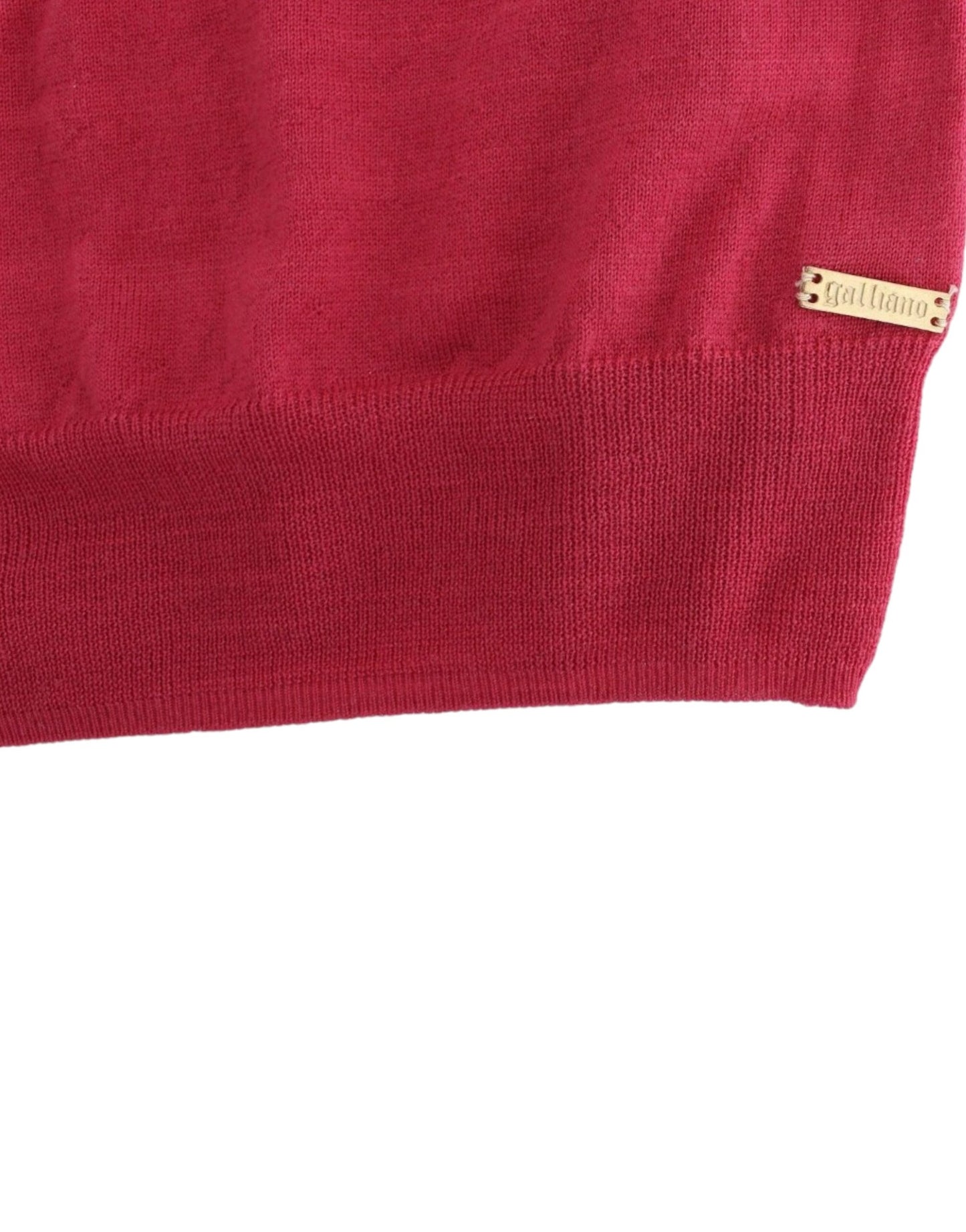 Top en laine rose à maille de John Galliano