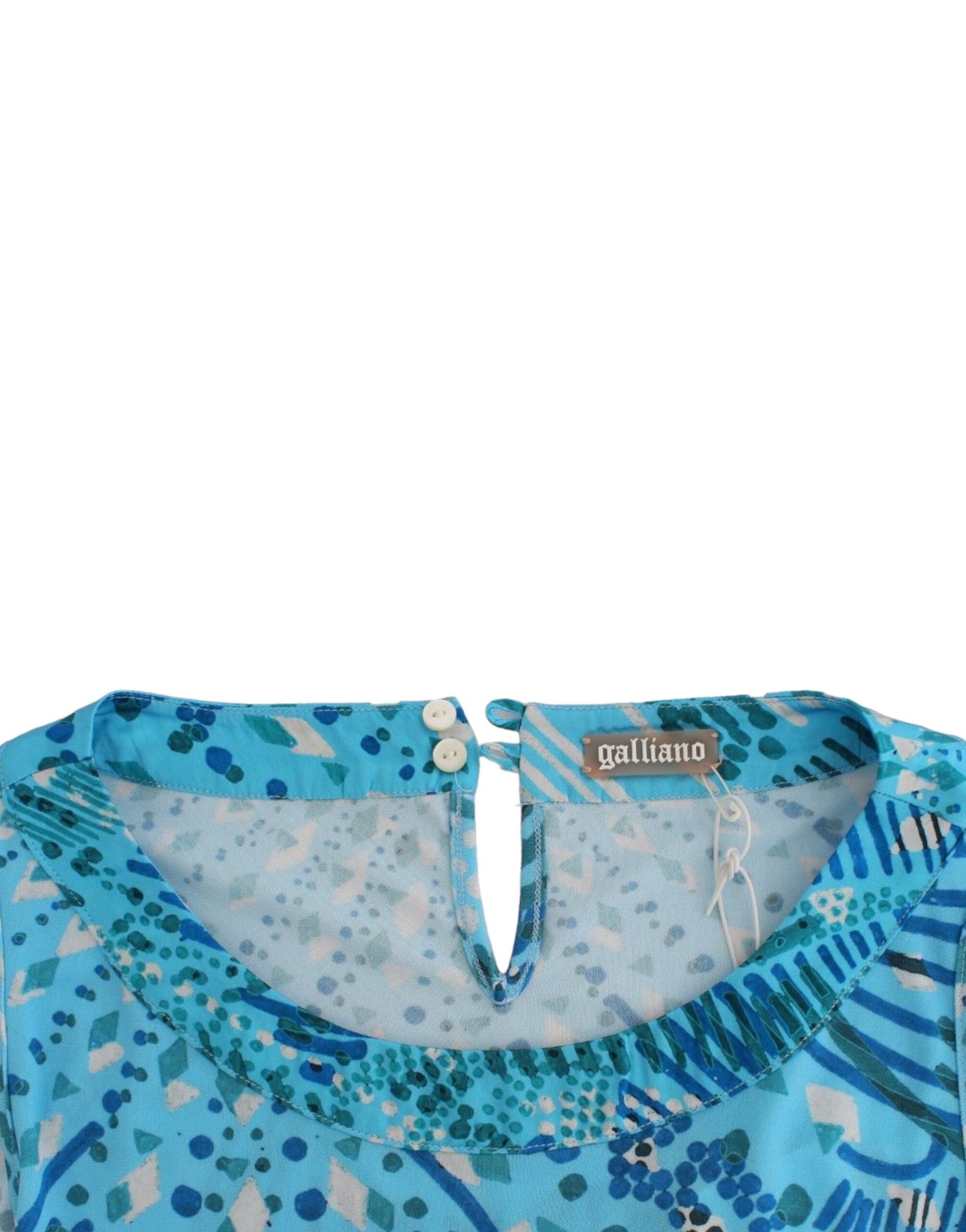 Débardeur bleu à imprimé de John Galliano