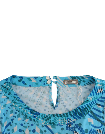 Débardeur bleu à imprimé de John Galliano
