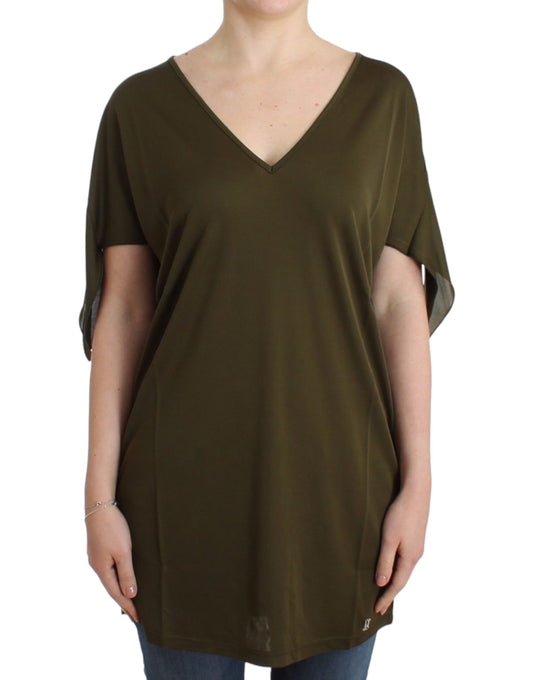Blouse à manches courtes verte de John Galliano