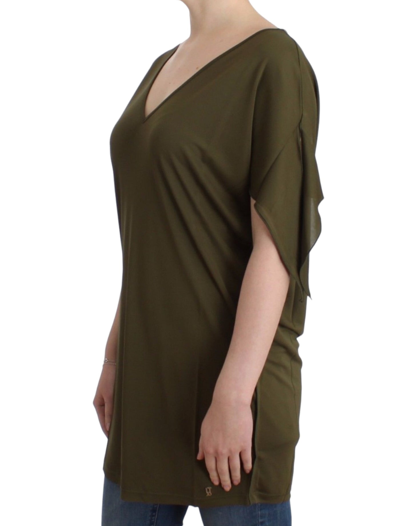 Blouse à manches courtes verte de John Galliano