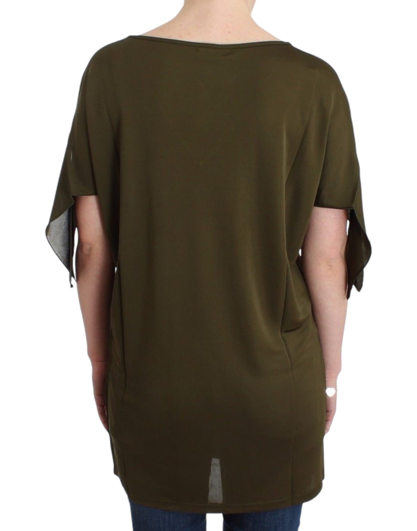 Blouse à manches courtes verte de John Galliano