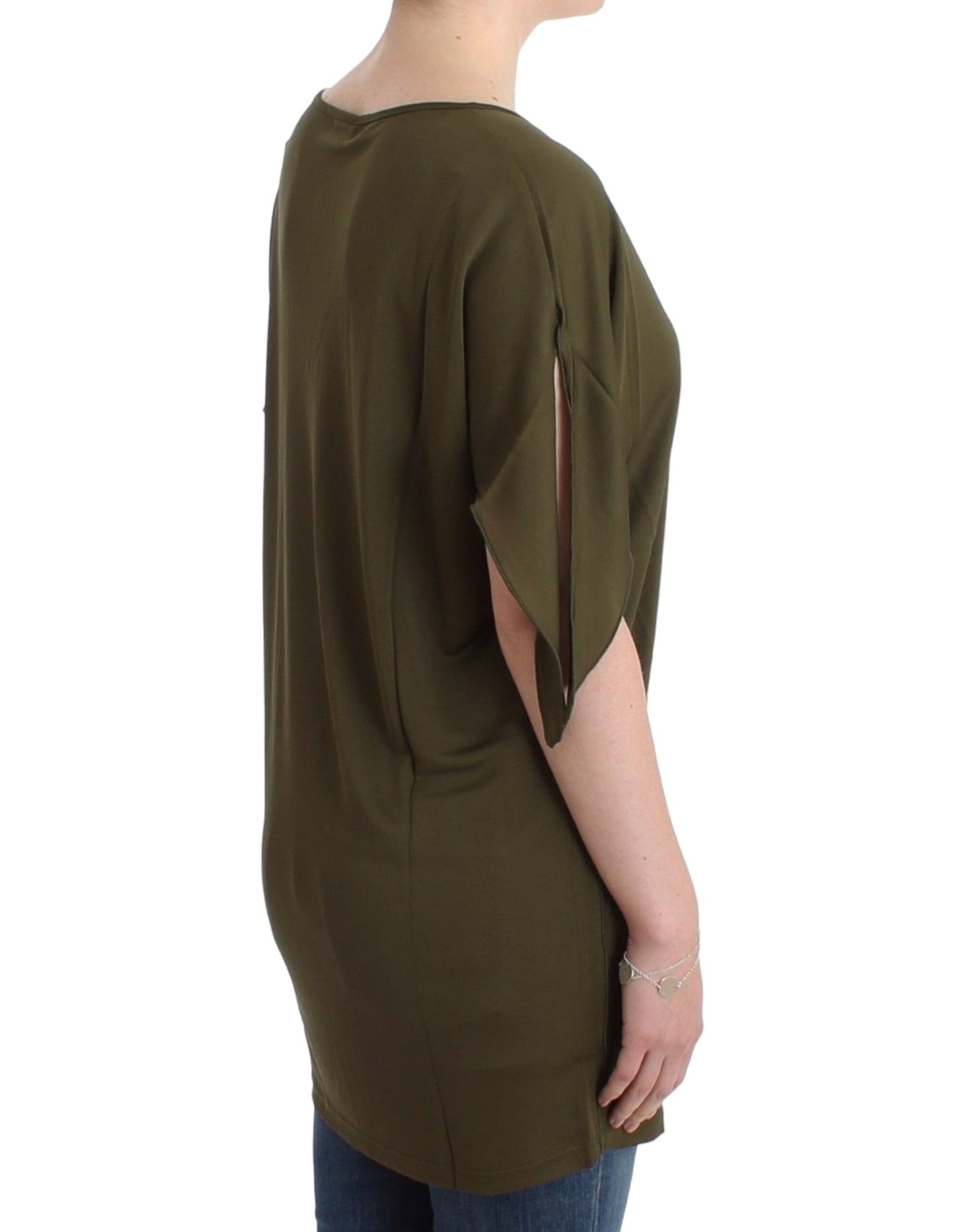 Blouse à manches courtes verte de John Galliano