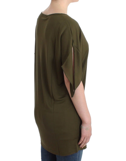 Blouse à manches courtes verte de John Galliano