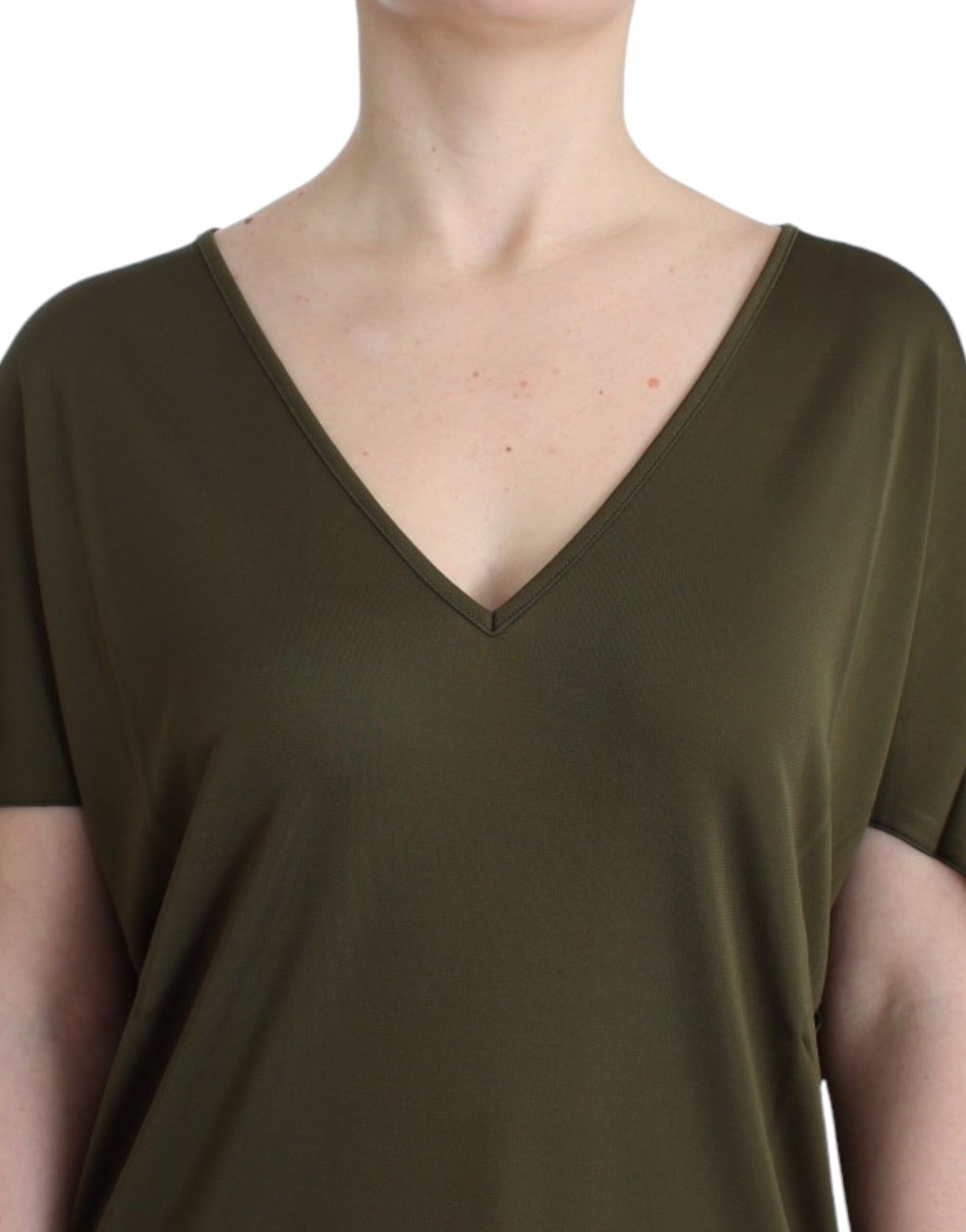 Blouse à manches courtes verte de John Galliano