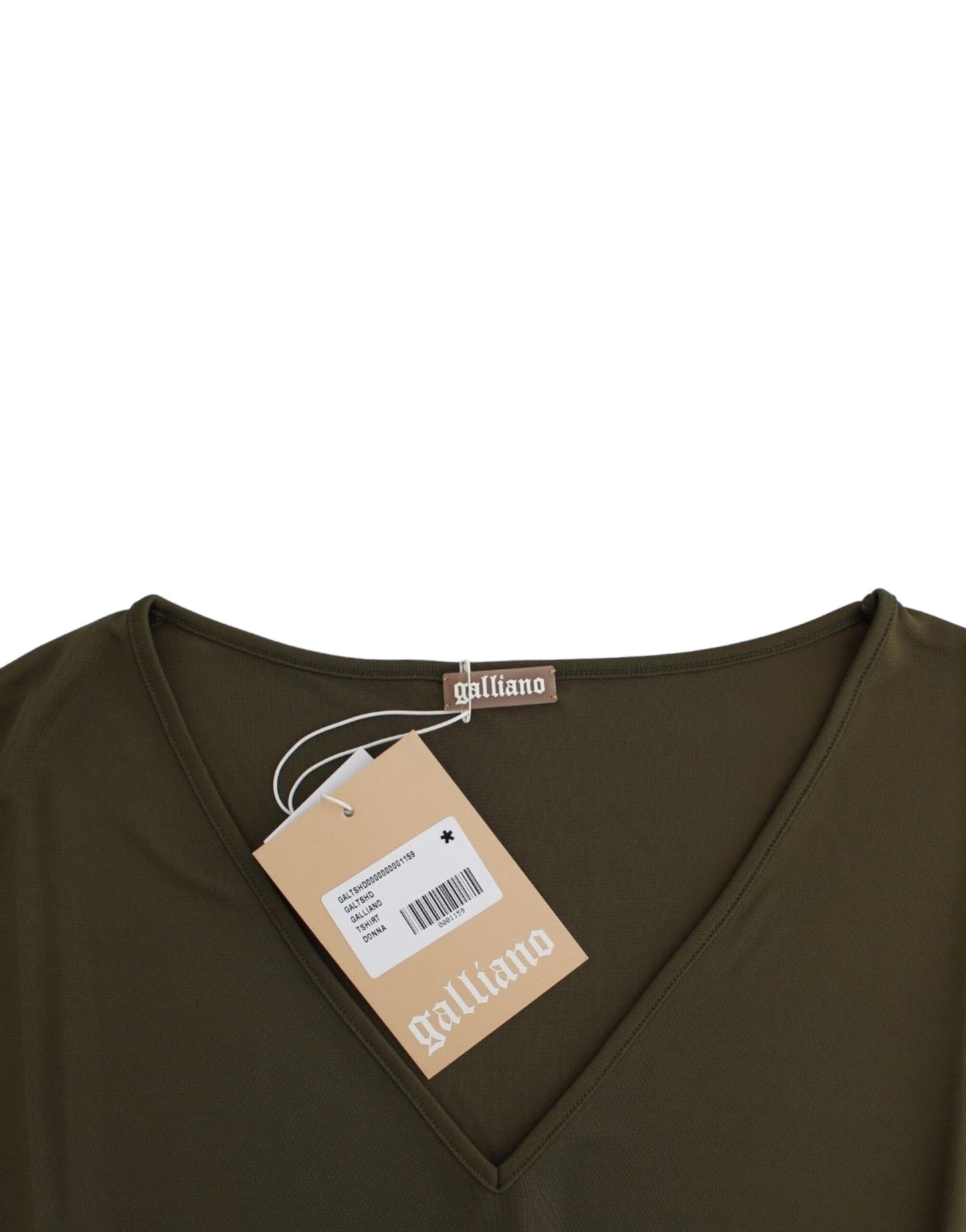 Blouse à manches courtes verte de John Galliano