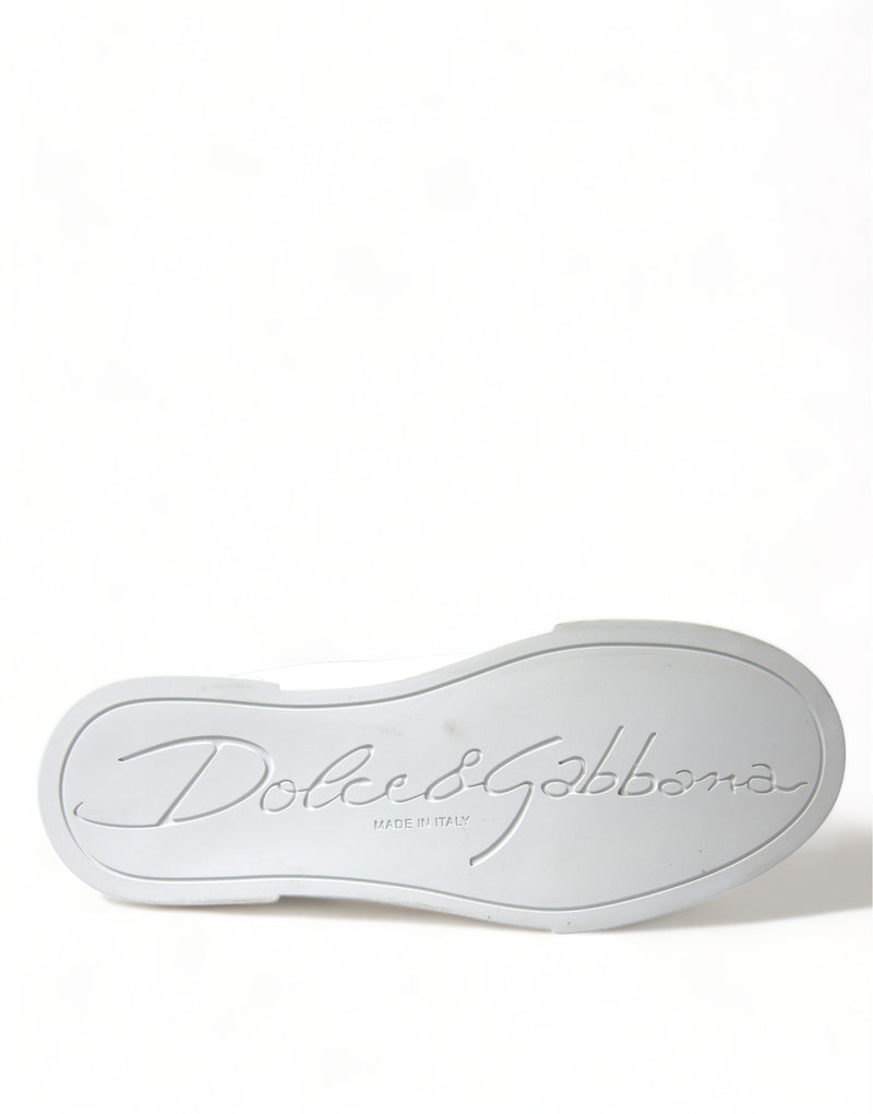 Dolce & Gabbana White Love Patch Portofino Classic Sneakers