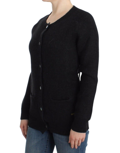 Cardigan en laine noire de John Galliano